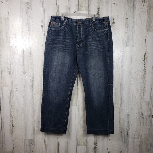 Mens chams dark was straight leg jeans size 40 - Picture 1 of 11